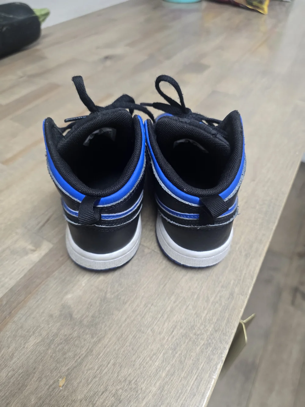 Nike Mid Kids Black and Royal Blue High-Top Sneakers
